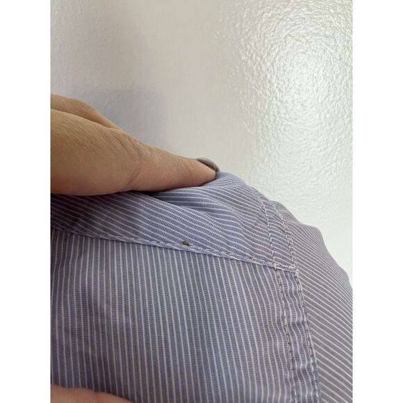Frank & Eileen Long Sleeve Stripe Barry Shirt Size Small Blue White Button Up - Picture 13 of 13